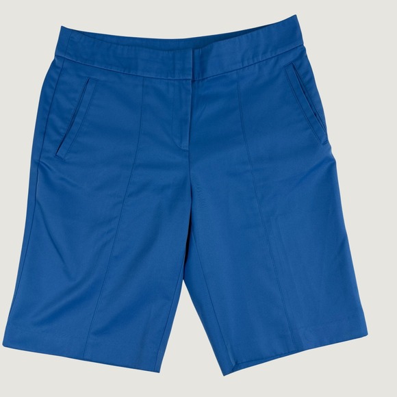 Izod Pants - IZOD Golf‎ Shorts Womens 10 Blue Performance Flat Front Bermuda Athletic Active